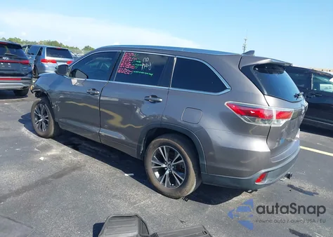 2016 Toyota Highlander Xle V6 from USA, damaged, VIN 5TDKKRFH2GS155841